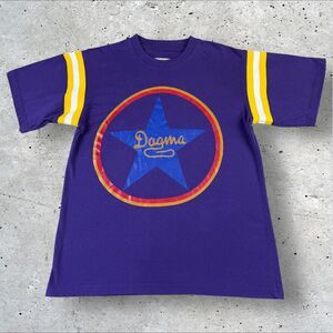 Dogma Brand Purple Logo T Shirt Men's XL‎ Western Striped Tee